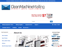 Tablet Screenshot of cleanmachinemailing.com